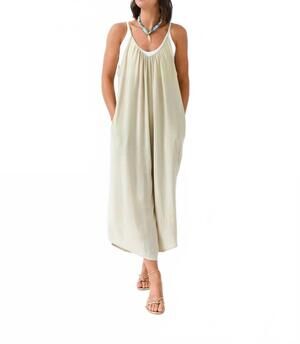NEW HUNTER & BROWN jump into linen jumpsuit in hemp